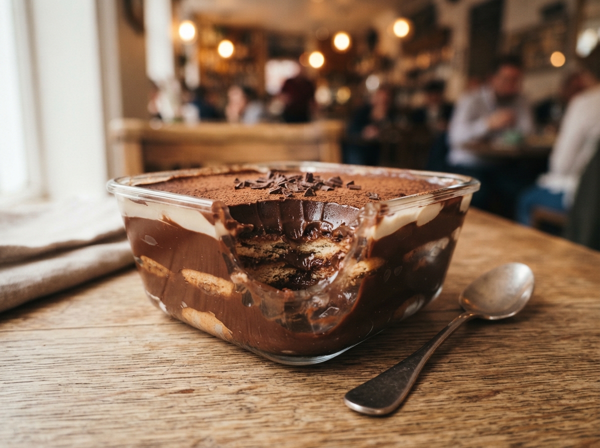 A slice of chocolate icebox cake