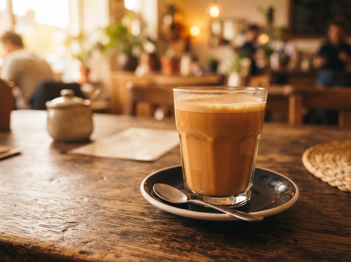 A glass of milk tea